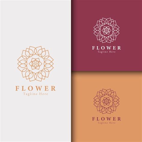 Flor de belleza diseño de bienestar de plantilla de logotipo de spa