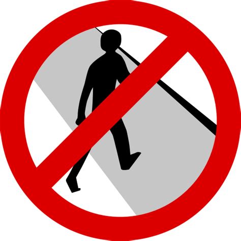 no crossing road sign - Clip Art Library