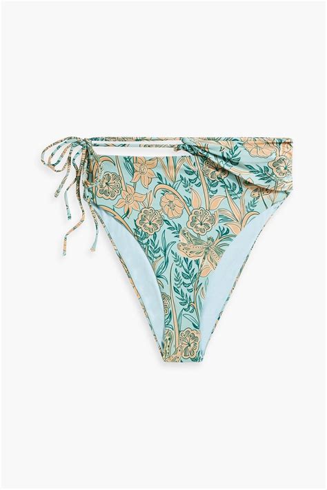 AGUA BY AGUA BENDITA Sepia Vuelo Dia Floral Print High Rise Bikini