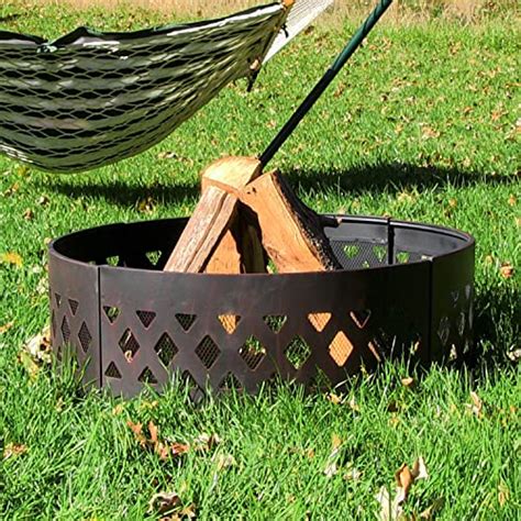 Sunnydaze Crossweave Fire Pit Campfire Ring Large Outdoor Heavy Duty