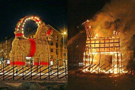 The tradition of Yule goat burning in Sweden | Swedish christmas traditions » Tripfreakz.com