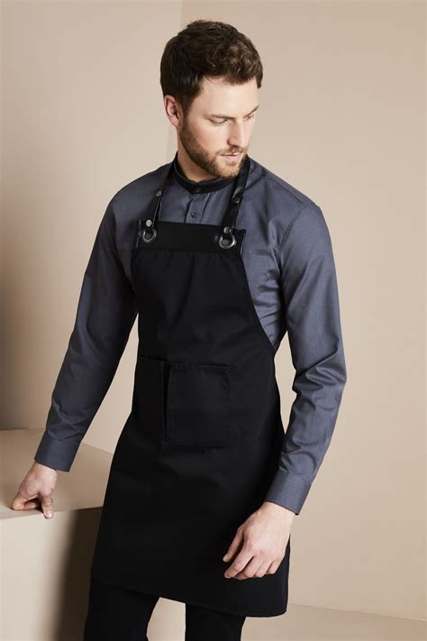 Premier Espresso Bib Apron Pr123 Black Shop All From Simon Jersey Uk