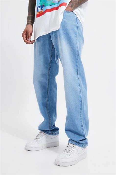 Relaxed Fit Rigid Jeans Boohoo Uk