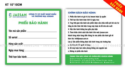 TOP 40 mẫu Phiếu Bảo Hành Thẻ Bảo Hành Đẹp ở nhiều lĩnh vực