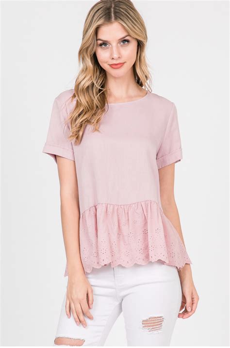 Mauve Peplum Top Peplum Top Outfits Autumn Fashion Women Pink