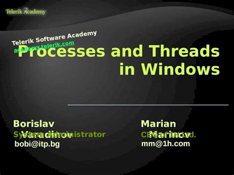 Pptx Processes And Threads In Windows Dokumen Tips