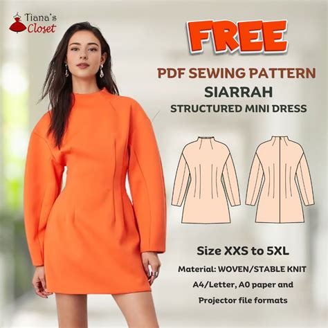 Free Pdf Sewing Pattern Yvonne Empire Waist Dress Tiana S Closet