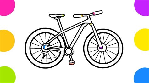 Como desenhar uma bicicleta fácil passo a passo Desenhando e pintando