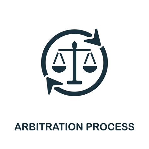 Arbitration Process Icon Simple Illustration From Digital Law