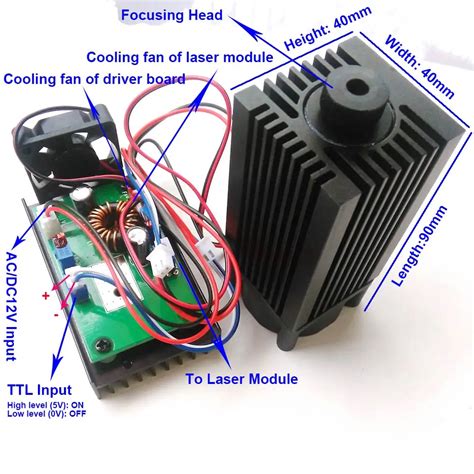 Focus Laser Module Nm Mw Blue Color Nm W Laser Diode Module