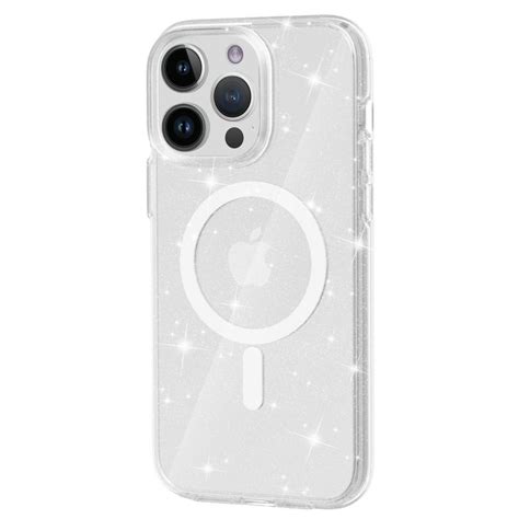 SKALO IPhone 15 Pro Max Glitter Magnetring TPU Skal Vit Elgiganten