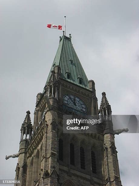 Canadian Flag At Half Mast Photos and Premium High Res Pictures - Getty ...