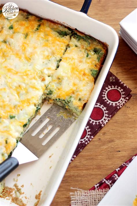 Cheesy Spinach and Artichoke Egg Bake - A Kitchen Addiction