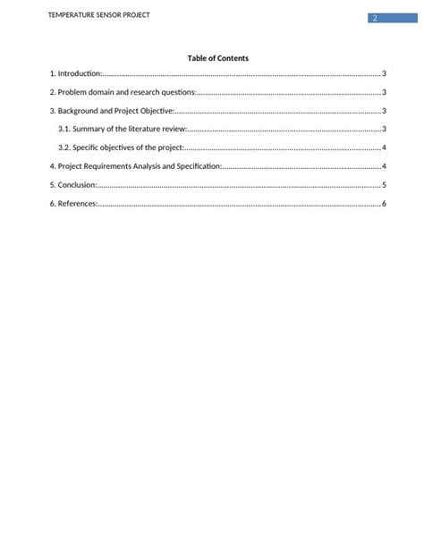 Temperature Sensor Project - Study on Temperature Sensors