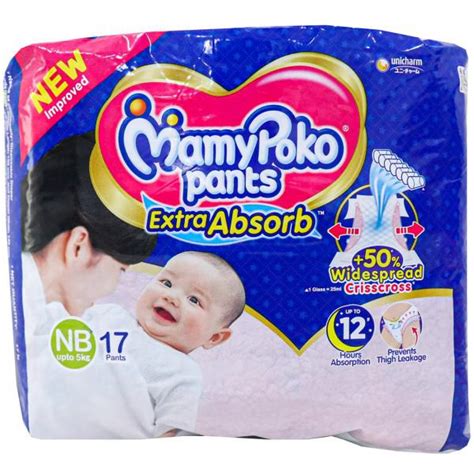 Buy MamyPoko Pants Extra Absorb Diapers NB Upto 5 Kg Pack Of 17