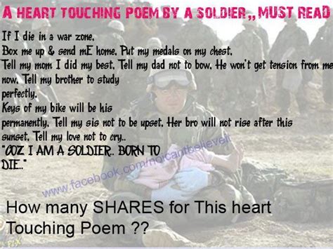 A Heart Touching Poem By Soldier Quotes Pinterest Heart