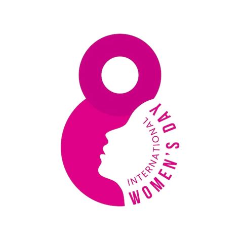 Ein logo für den internationalen frauentag Premium Vektor