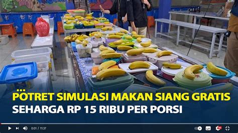 Potret Simulasi Makan Siang Gratis Seharga Rp 15 Ribu Per Porsi Gado