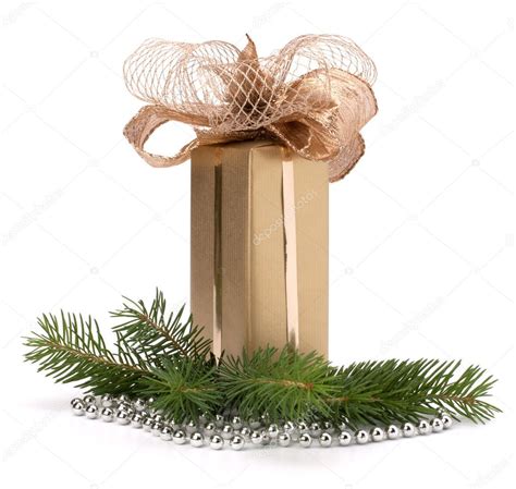 Gold gift box — Stock Photo © natika #7394027