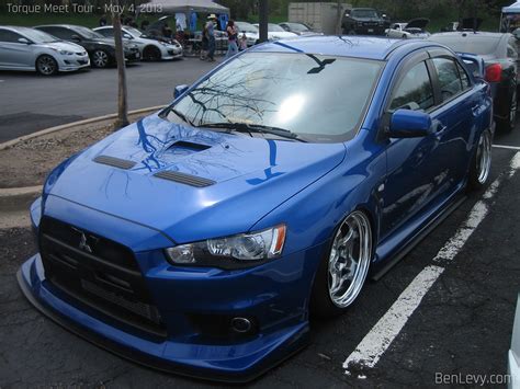 Blue Mitsubishi Lancer Evolution BenLevy