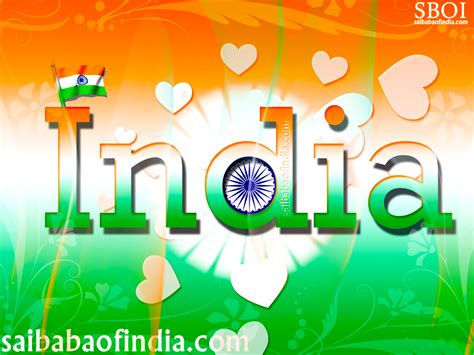 Independence Day Wallpapers And Greeting Cards 15th August Sai Baba Of India 15th August