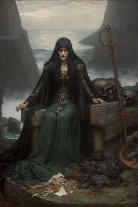 hel hela norse mythology goddess digital art print poster wall etsy