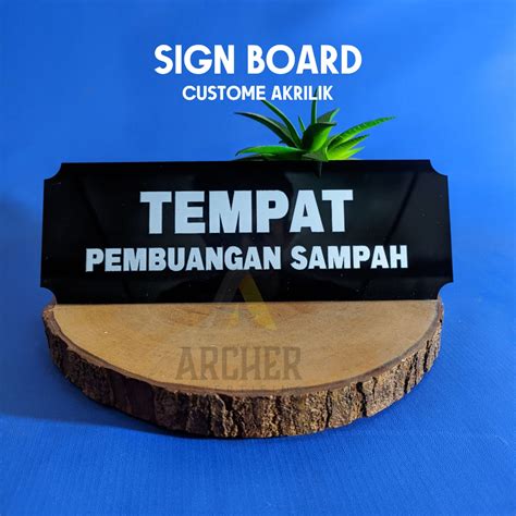 Jual SIGN BOARD PAPAN PENUNJUK AKRILIK TEMPAT PEMBUANGAN SAMPAH