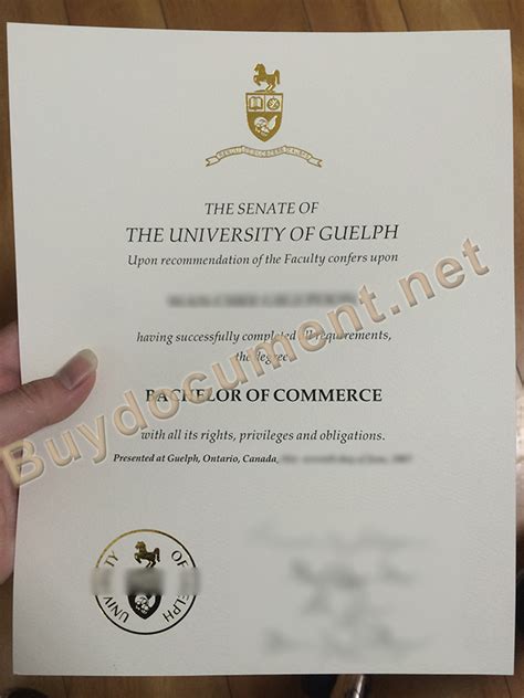 Buy University Of Guelph Fake Diploma Fake College Certificate In