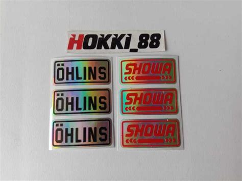 Stiker Sticker Shock Motor Ohlins Showa Stiker Shock Cutting Viral