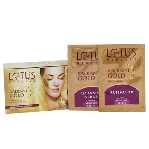 Lotus Herbals Radiant Gold Cellular Glow Facial Kit 37 G Jiomart