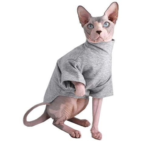 Amazon Sphynx Cat Clothes Winter Thick Cotton T Shirts Double