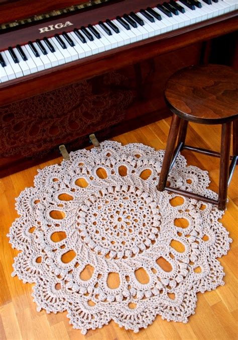 Giant Doily Crochet Rug Rustic Rug Splendid Pattern Crochet