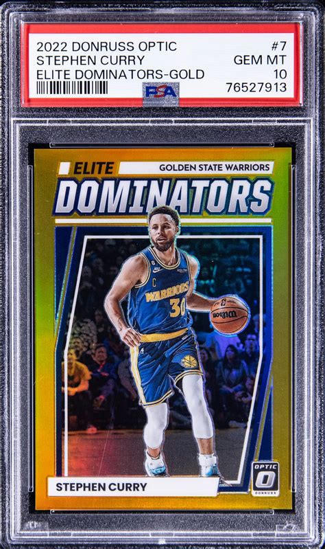 Stephen Curry 2022 Optic 7 Elite Dominators Gold 10 Psa 10 Price