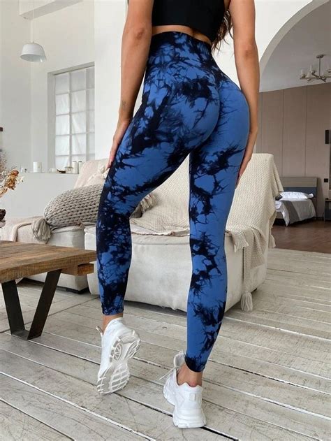 Voyjoy Tie Dye Seamless Leggings For Women High Waist Yoga Pants