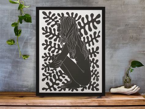 Female Nude Art Lino Cut Print Hand Pulled Expressionist Style Etsy