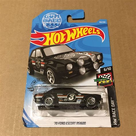 Hot Wheels 70 Ford Escort RS1600 Black Gumball 3000 Rally Hobbies Toys Toys Games On