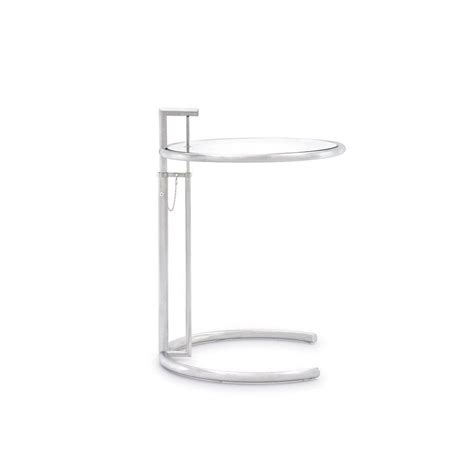 Zuri Modern Aileen Side Table Clear Glass With Brushed Stainless Steel Base Wellnestcares