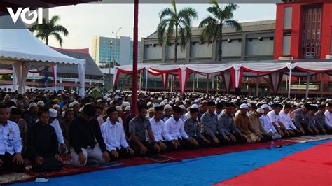 Ribuan Napi Lapas Narkotika Jakarta Ikuti Salat Idulfitri Ada Yang