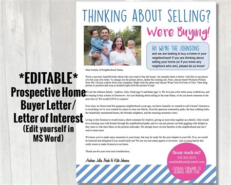 Buyer Offer Letter For A Letter To Seller We Love Your Home Real Estate