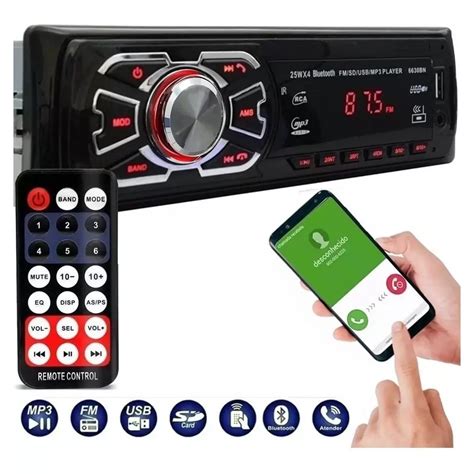 Aparelho De Som Automotivo R Dio Mp Player Som De Carro Bluetooth Usb