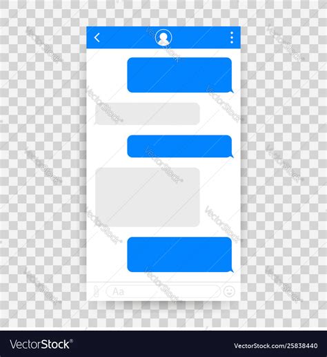 Chat Interface Application With Dialogue Window Vector Image