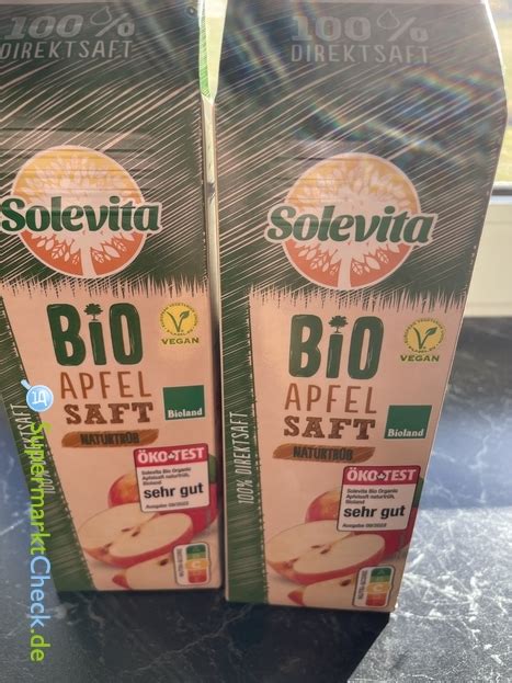 Solevita Bio Apfelsaft Naturtr B L Preis Angebote Kalorien