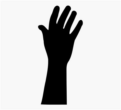 Pic Of A Raised Hand Silhouette - Raising Your Hand Drawing , Free Transparent Clipart - ClipartKey