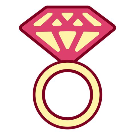 Diseño Png Y Svg De Anillo De Diamantes Rosa Plano Para Camisetas