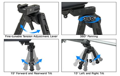 Leapers Utg® Recon 360® Tl Bipod 7 9 Center Height