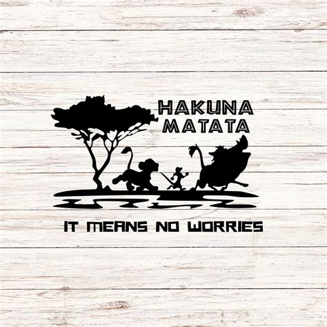 Hakuna Matata Lion King Customize Gift Svg Vinyl Cut File Svg