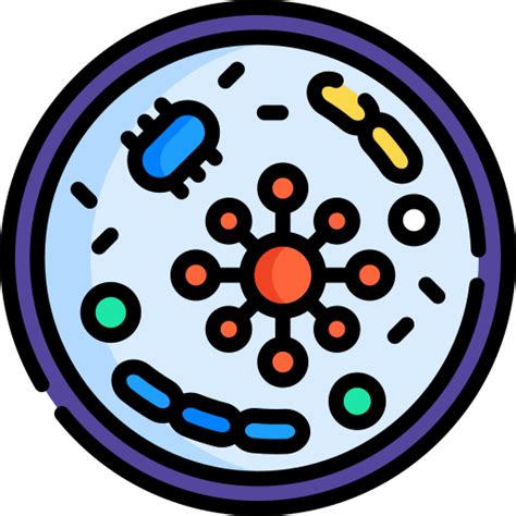 Microbiologia ícones de educação grátis