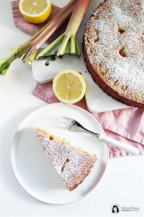 Rhabarber Zitronen Mandelkuchen Ohne Mehl Nom Noms Food