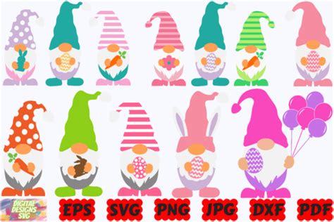 Easter Gnomes SVG Gnomes SVG Cut File Graphic By