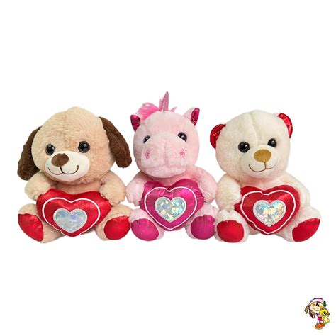 Erizo Unicornio Oso Con Coraz N De Peluche Cm Olis Place Peluches